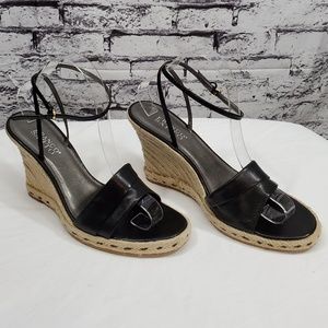 Franco Sarto Wedged Wrap-around Sandals